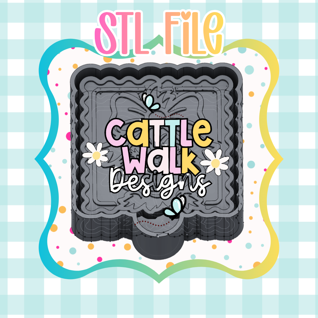 Stamp Frame Grumpy STL File | 3D Printable Mold Housing | Freshie Mold STL | Digital Download