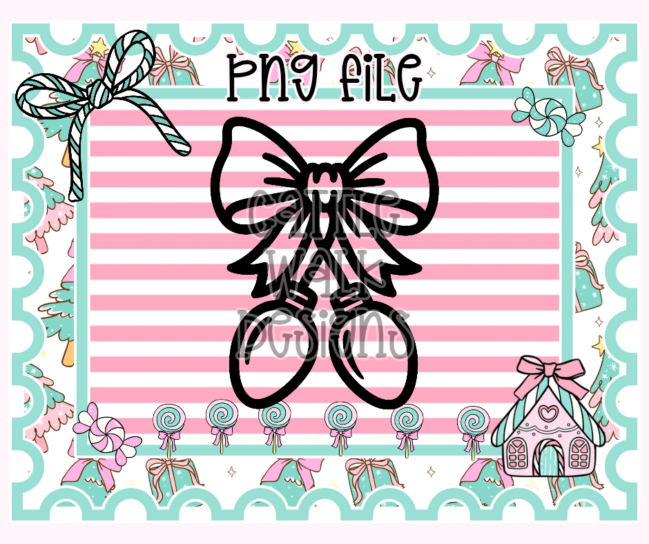 Christmas Bow with Lights PNG