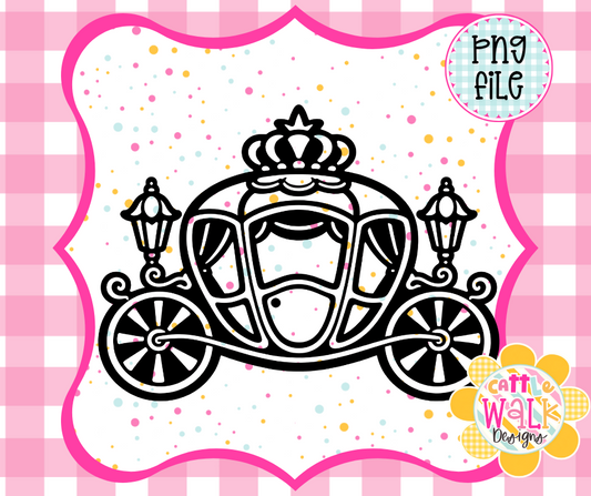 Princess Carriage PNG | Fairytale Carriage Sublimation Design | Princess Carriage Clipart | Royal Carriage PNG | Instant Download