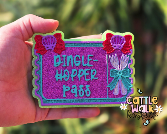 Dinglehopper Pass Freshie – Aloha Kiwi Passionfruit – Mermaid Inspired Car Freshie – Ready to Ship