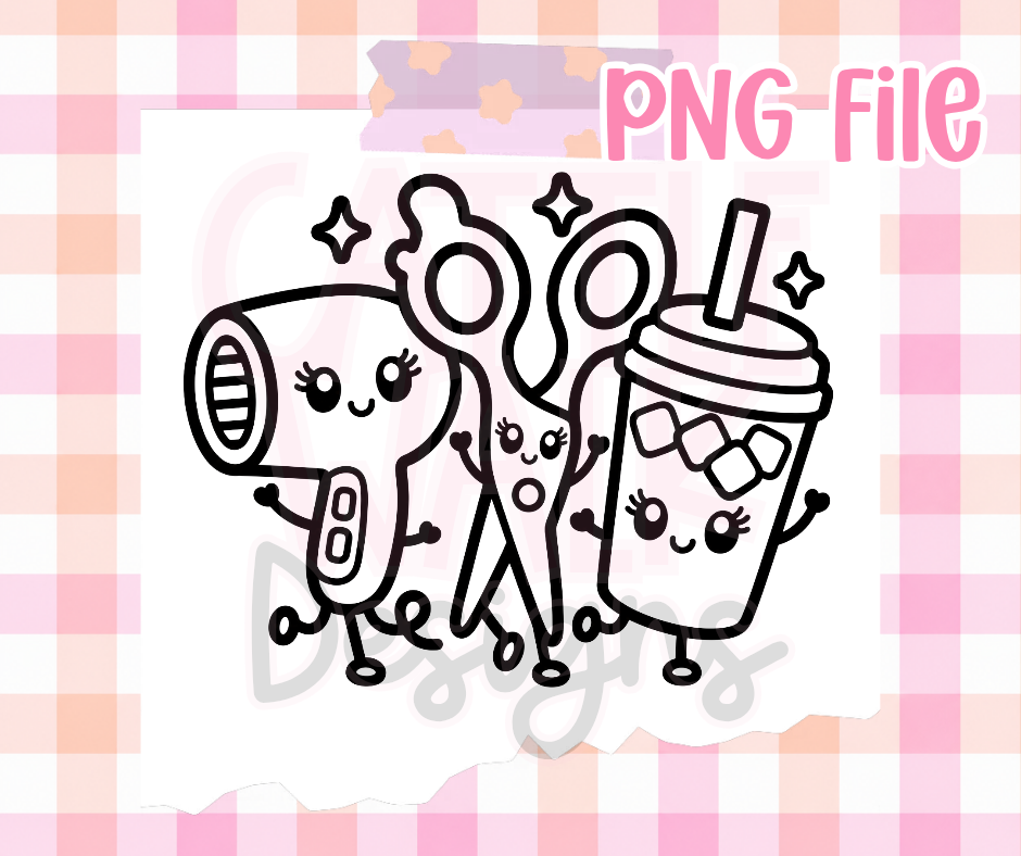 Hairstylist Besties PNG | Hair Stylist Tools PNG