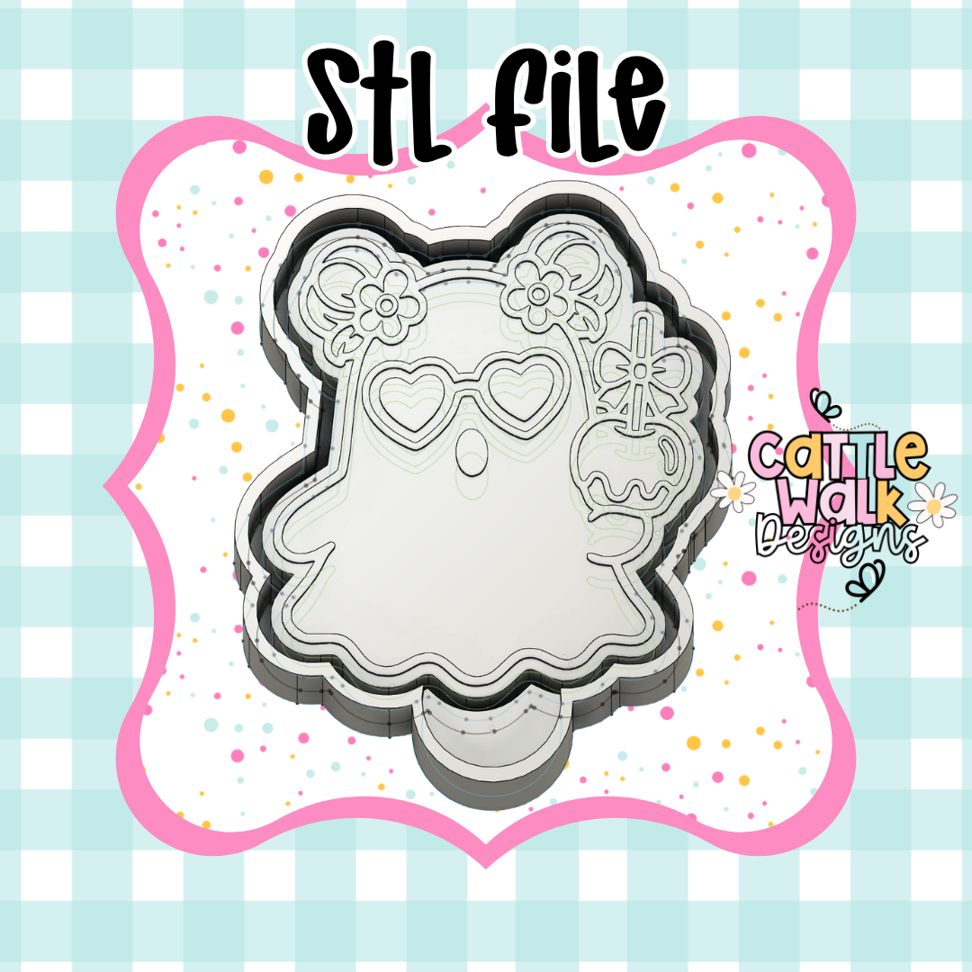 Candy Apple Ghost STL Freshie Mold File