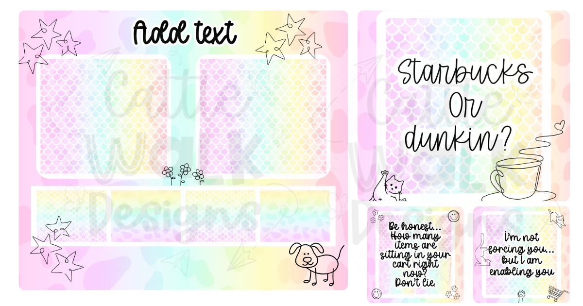 Doodle Dreams Content Kit – Limited Release (53 Canva Templates for Engagement + Sales)