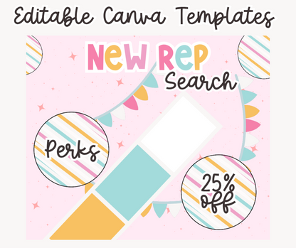 Pink Pop Promo Pack – Editable Canva Templates for Small Businesses