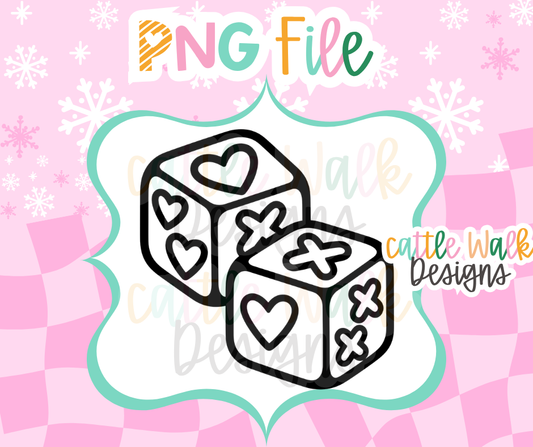 Valentine Dice PNG | Hearts & XOXO Dice PNG | Cute Valentine Freshie Design | Valentine Freshie Mold PNG | Digital Download