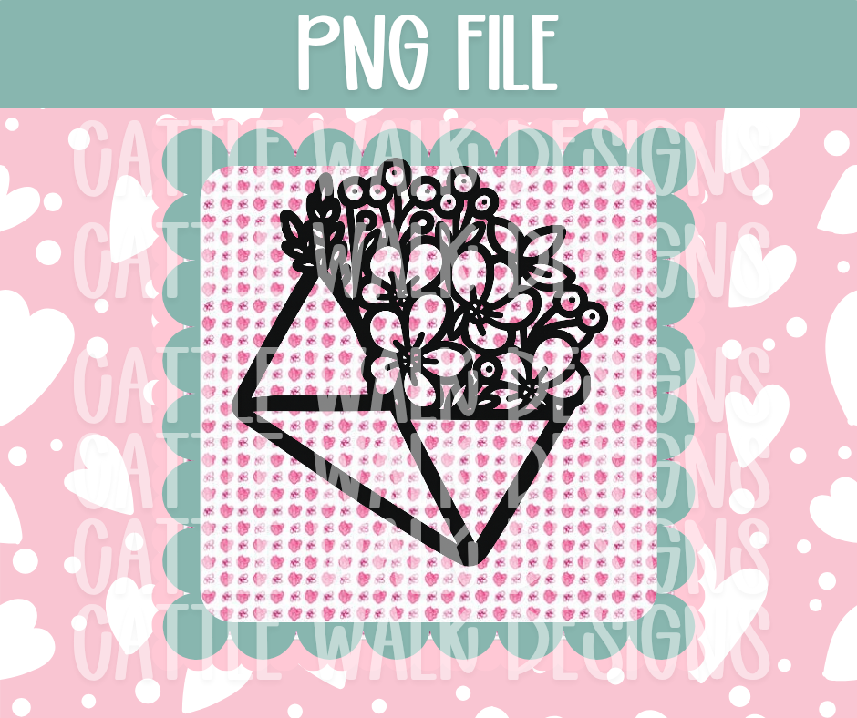 Envelope with Flowers PNG – Everyday Freshie Design Template