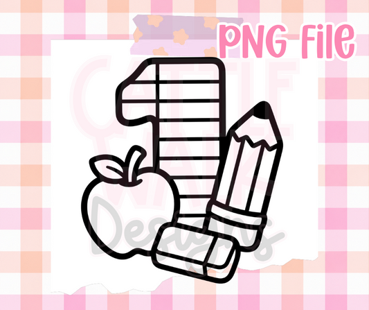 Teacher PNG | Pencil Apple Notebook Paper PNG | Back to School Digital Download