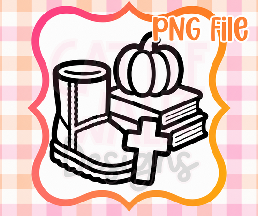Cozy Fall Faith Stack PNG | Christian Autumn Digital Download for Freshies & Crafts