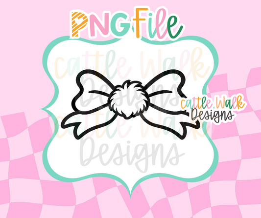 Fluffy Center Coquette Bow PNG | Cute Bow Digital Download