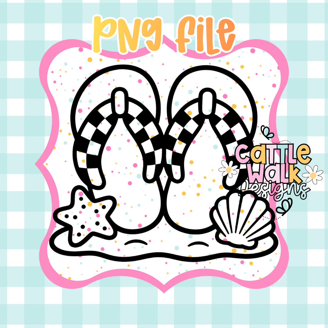 Tropical Christmas Flip Flops PNG | Beach Christmas Sandals | Coastal Holiday PNG | Digital Download | Freshie PNG | Sublimation Design