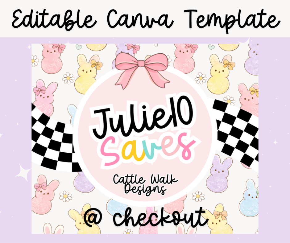 Editable Easter Rep Code Canva Templates – Small Business Social Media Graphics (5 Designs)