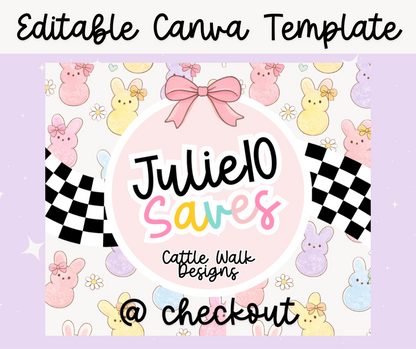 Editable Easter Rep Code Canva Templates – Small Business Social Media Graphics (5 Designs)