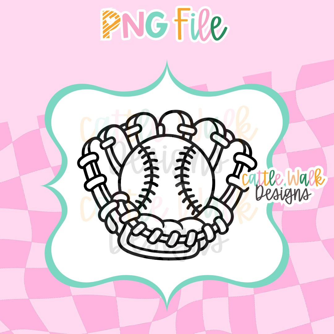Baseball Glove PNG | Baseball Freshie Design