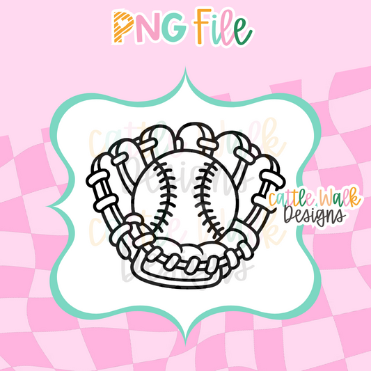 Baseball Glove PNG | Baseball Freshie Design