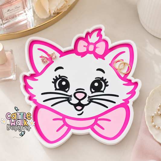 Kitty Trinket Tray STL File | Multi-Color 3D Print