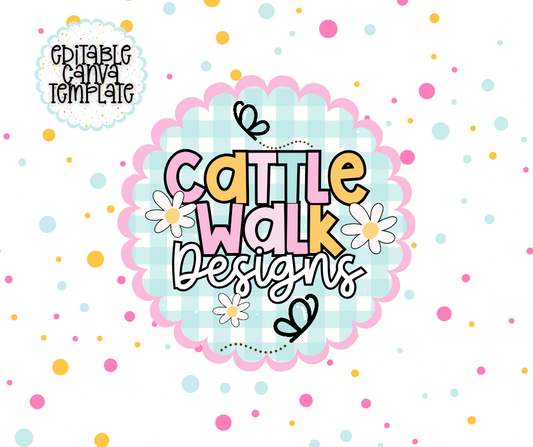 Blooming Collection Editable Canva Logo Bundle | 3 Pastel Small Business Logos | Instant Download