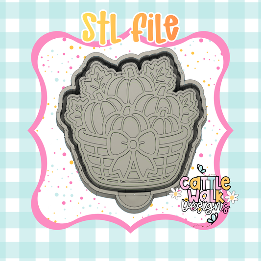 Pumpkin Basket Freshie Mold Housing STL File | Fall Basket STL | Digital Download | 3D Printable Mold Housing