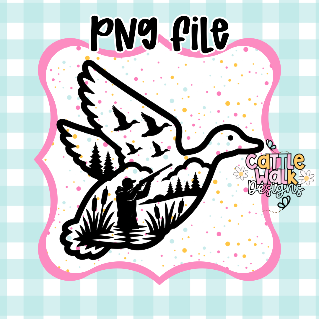 Duck Hunting PNG | Waterfowl Hunter Sublimation Design