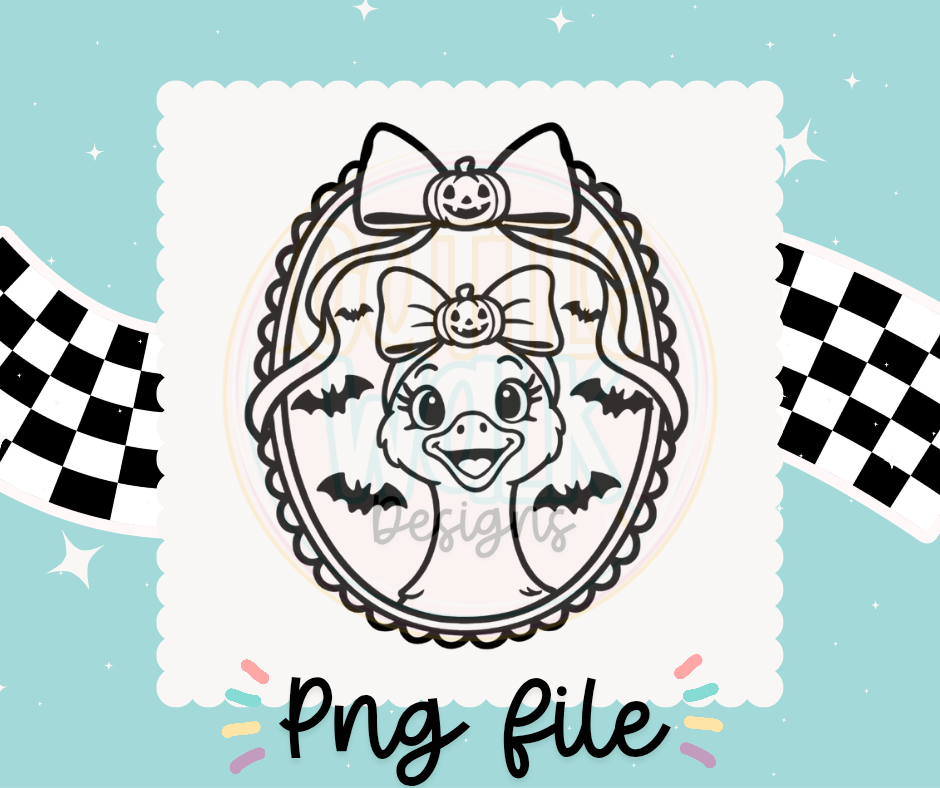Spooky Goose PNG | Halloween Goose PNG | Cute Halloween Frame Design | Digital Download