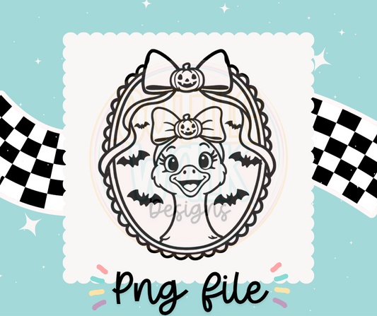 Spooky Goose PNG | Halloween Goose PNG | Cute Halloween Frame Design | Digital Download