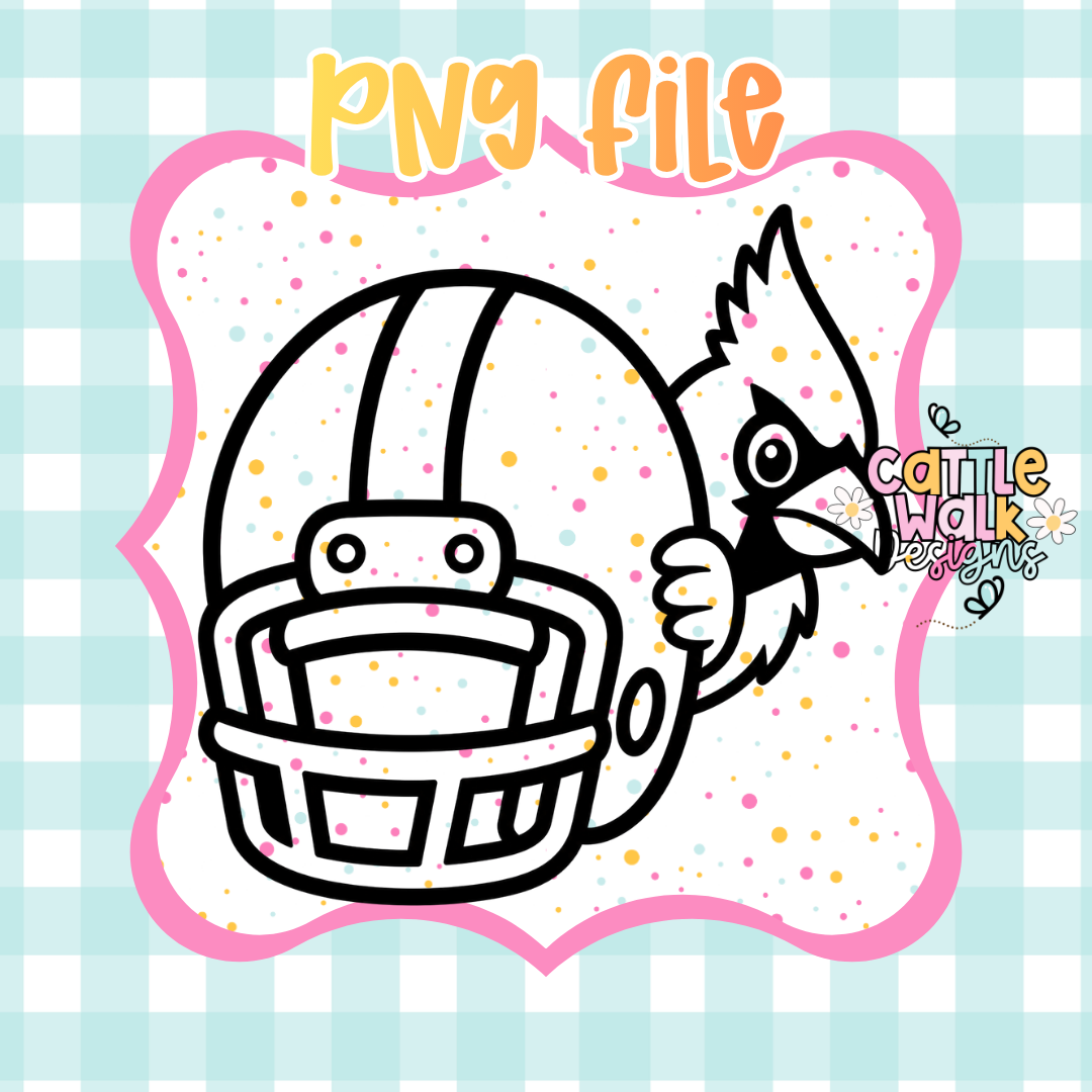 Football Helmet Cardinal PNG | Cardinal Football PNG | Sports Mascot PNG | Game Day PNG | Digital Download