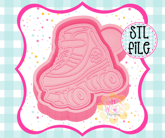Retro Roller Skate Freshie Mold STL | Vintage Roller Skate STL File | Summer Skate Freshie Mold | Car Freshie Mold STL Digital Download