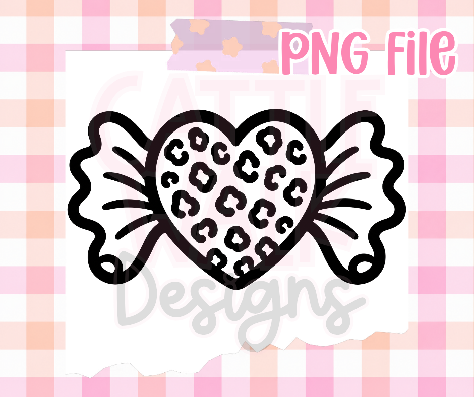 Leopard Heart Candy PNG | Valentine Candy Heart PNG