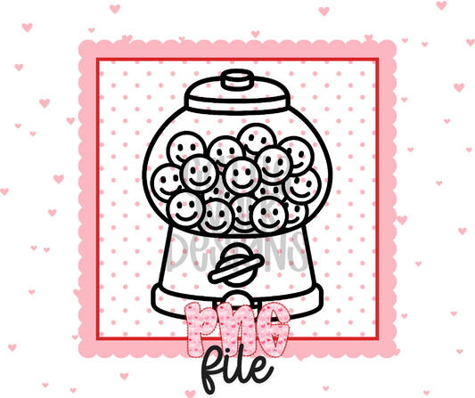 Smiley Gumball Machine Outline PNG – Freshie & Craft Design