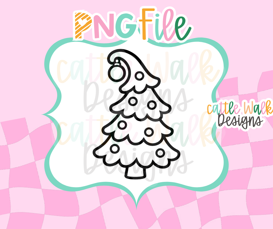 Whimsical Christmas Tree PNG | Cute Holiday Tree Digital Download
