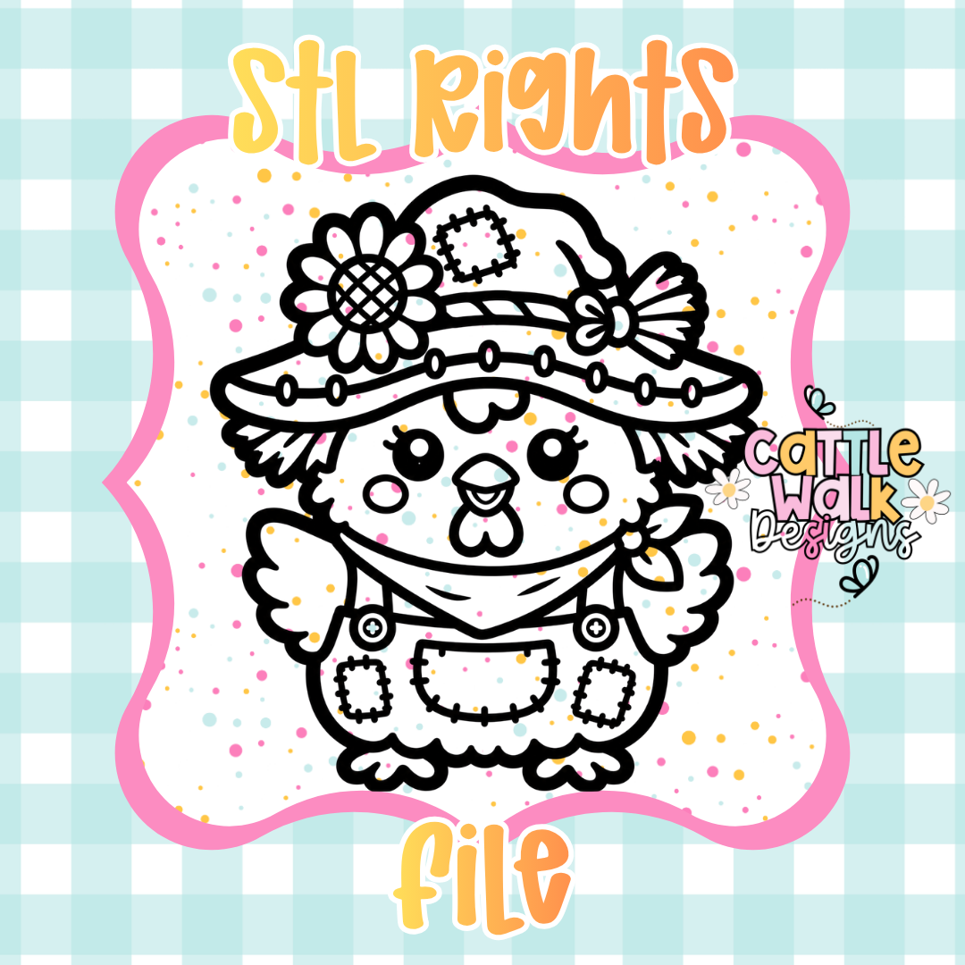 STL Rights File | Scarecrow Chicken | Commercial STL License for Mold Makers & Designers