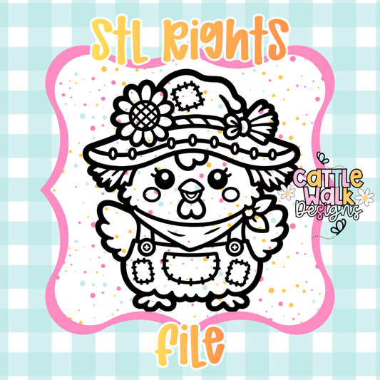 STL Rights File | Scarecrow Chicken | Commercial STL License for Mold Makers & Designers