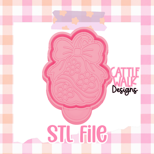 Retro Bow Gourd STL File | Fall Freshie Mold Design