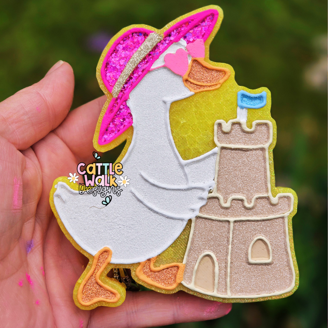 RTS Beach Goose Freshie | Heart of Te-Fiti Scent | Summer Goose Car Freshie | Cute Sandcastle Freshie