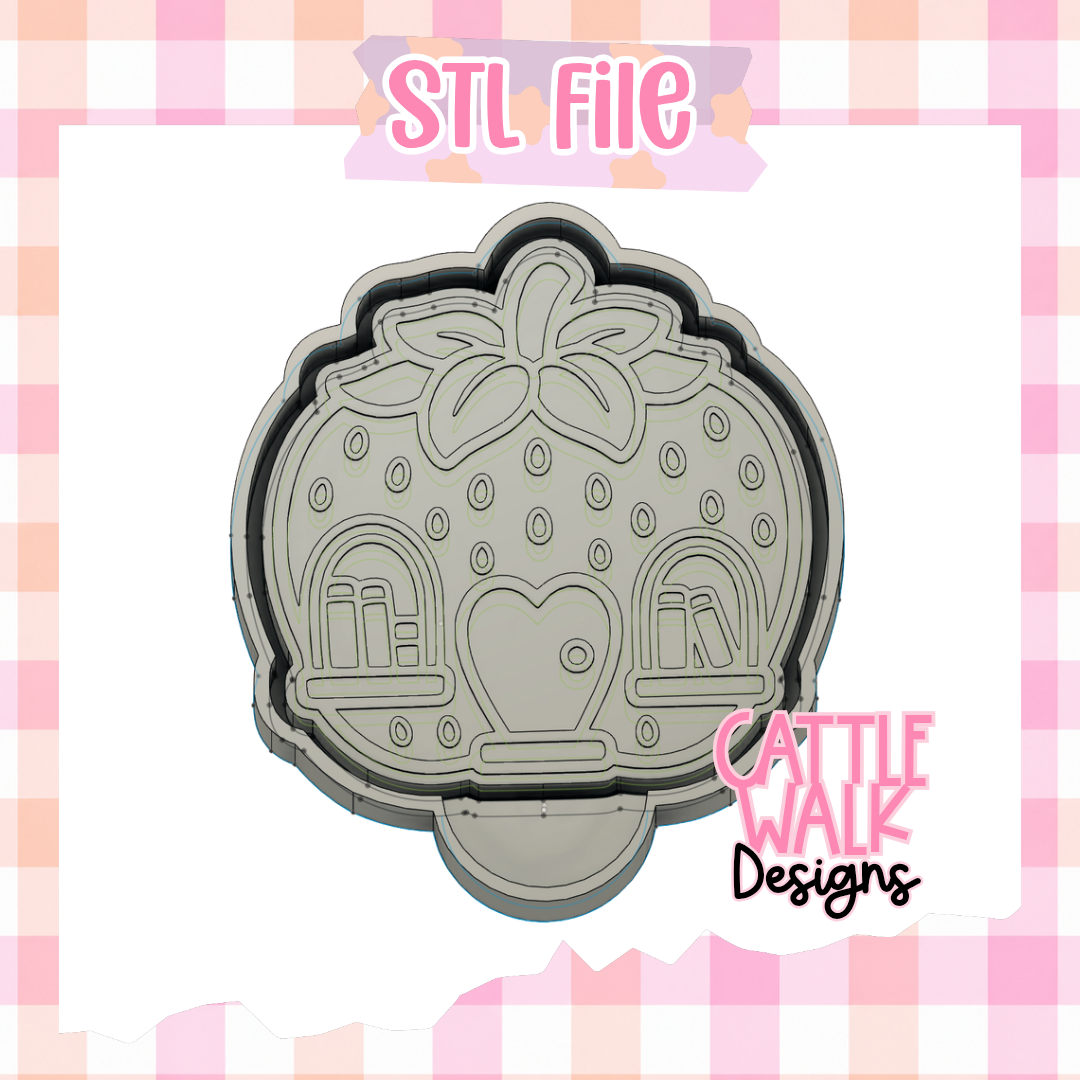 Strawberry Bookstore Freshie Mold STL File | Digital Download