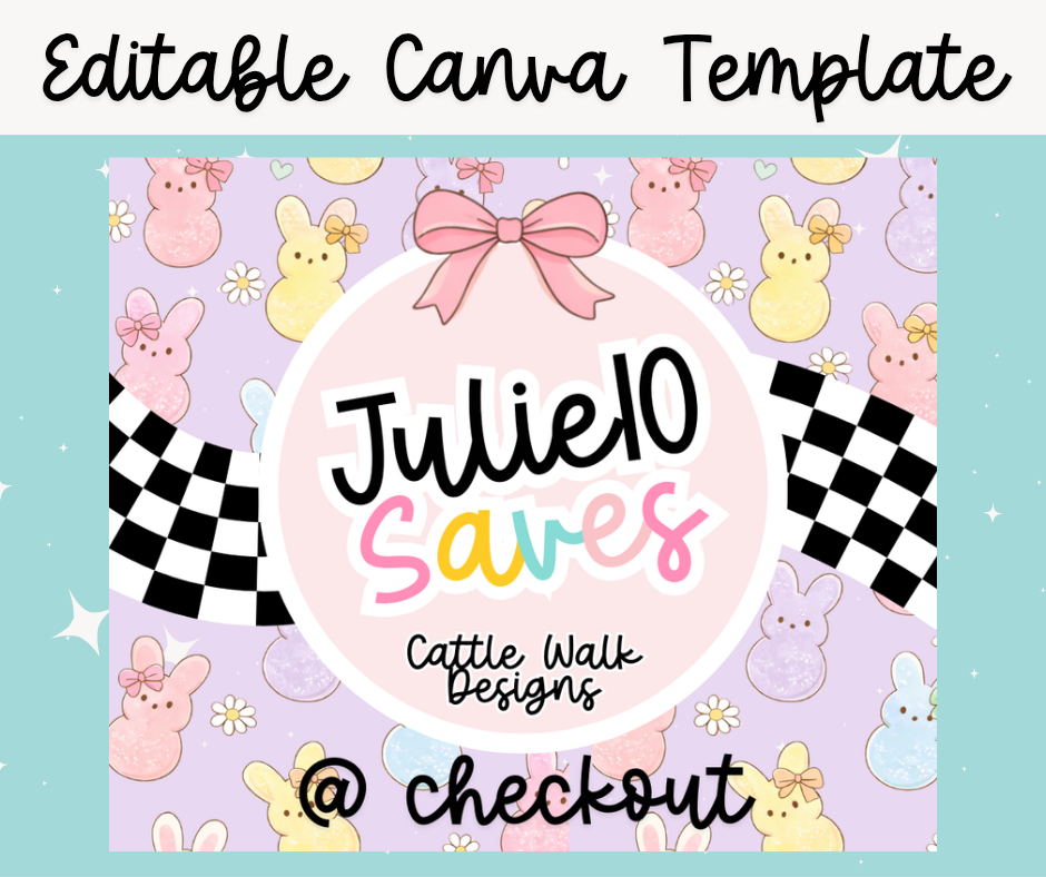 Editable Easter Rep Code Canva Templates – Small Business Social Media Graphics (5 Designs)