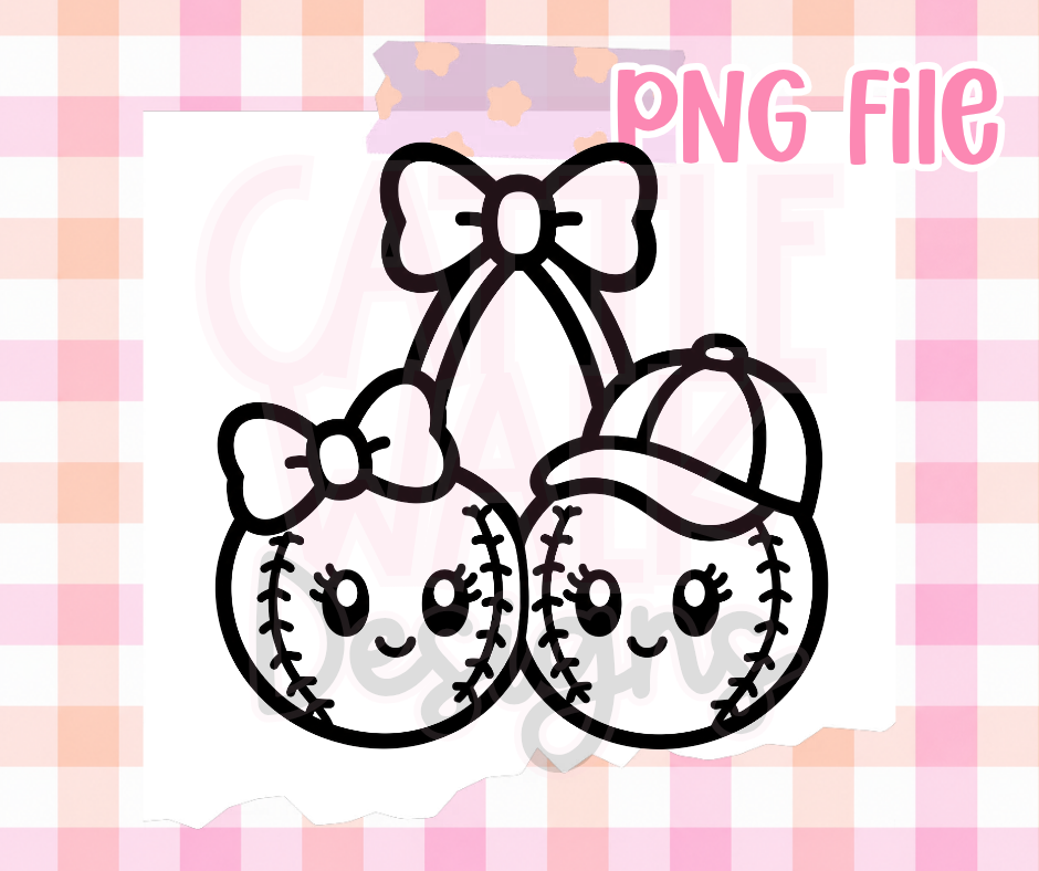 Baseball Besties PNG | Girly Baseball PNG