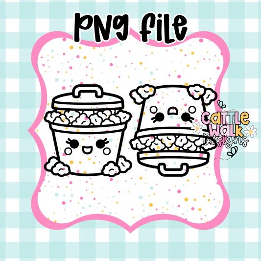 Cute Trash Can Vent Clip PNG | Funny Kawaii Digital Download