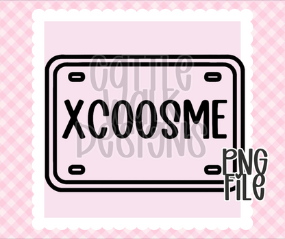 License Plate PNG Bundle | Bold Black & White Outline Designs | Freshie & Craft PNG Pack