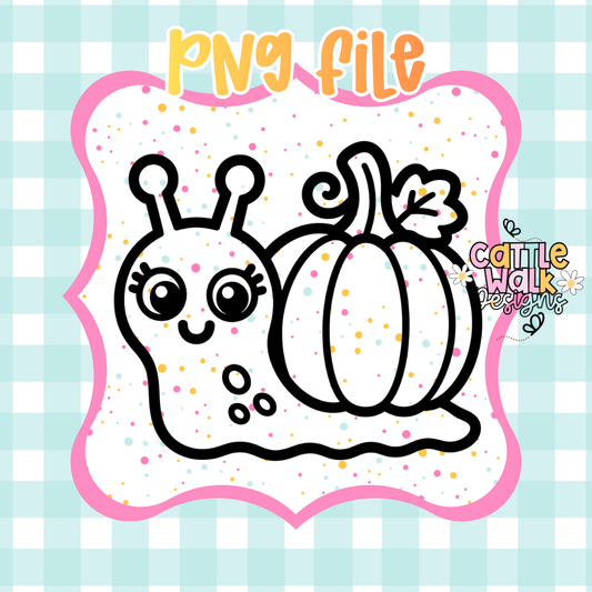 Pumpkin Snail PNG | Cute Fall Snail PNG | Kawaii Pumpkin PNG | Autumn Snail PNG | Digital Download