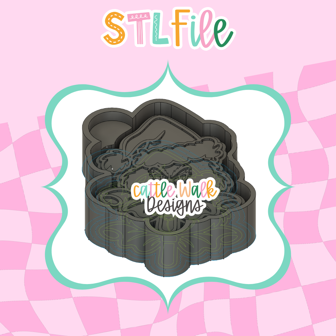 Festive Lollipop Blank STL File | Christmas Freshie Mold Housing | 3D Print Digital Download