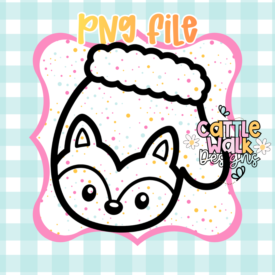 Fox Ornament PNG | Cute Christmas Fox Ornament | Woodland Holiday PNG | Digital Download | Freshie PNG | Sublimation Design
