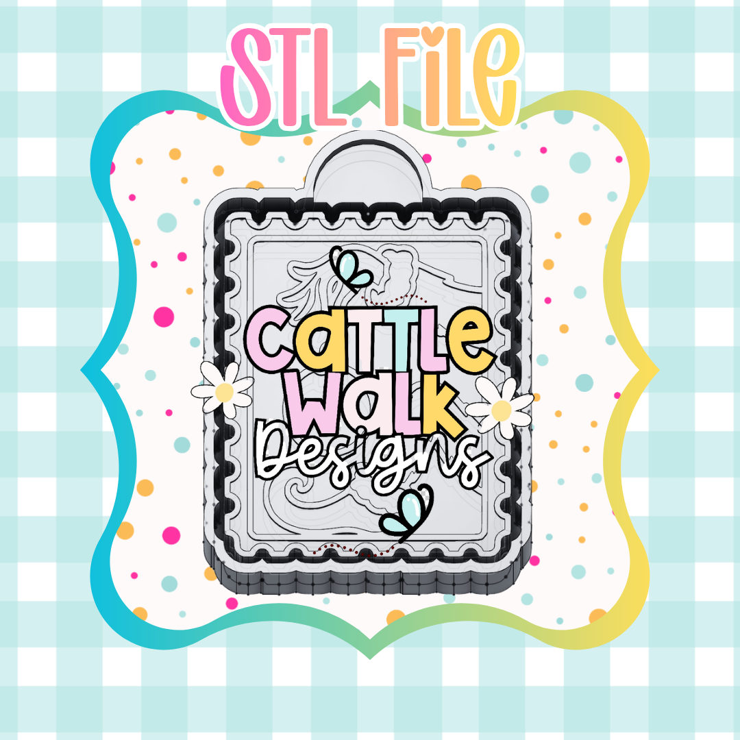 Ornament Stamp Frame STL File | 3D Printable Mold Housing | Christmas Freshie Mold STL | Digital Download
