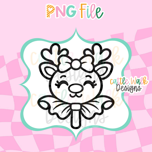 Reindeer Lollipop PNG | Christmas Reindeer Freshie Design