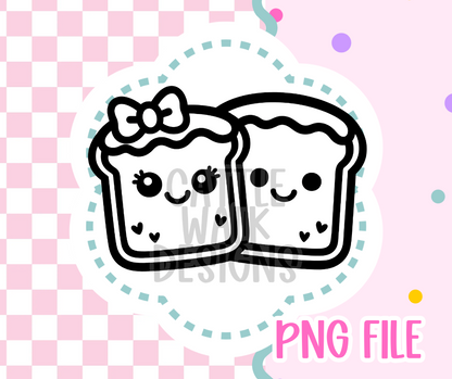 Peanut Butter & Jelly PNG Bundle (No Arms & Legs) | Cute PB&J Designs