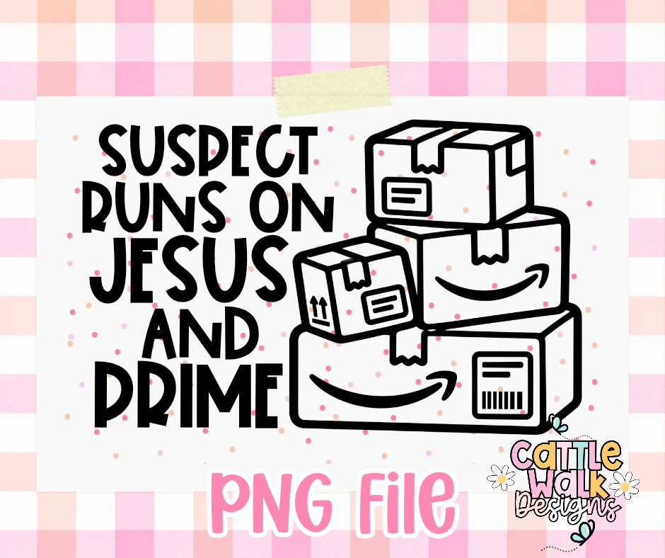 Suspect Runs on Jesus and Prime PNG | Funny Christian Shopping PNG