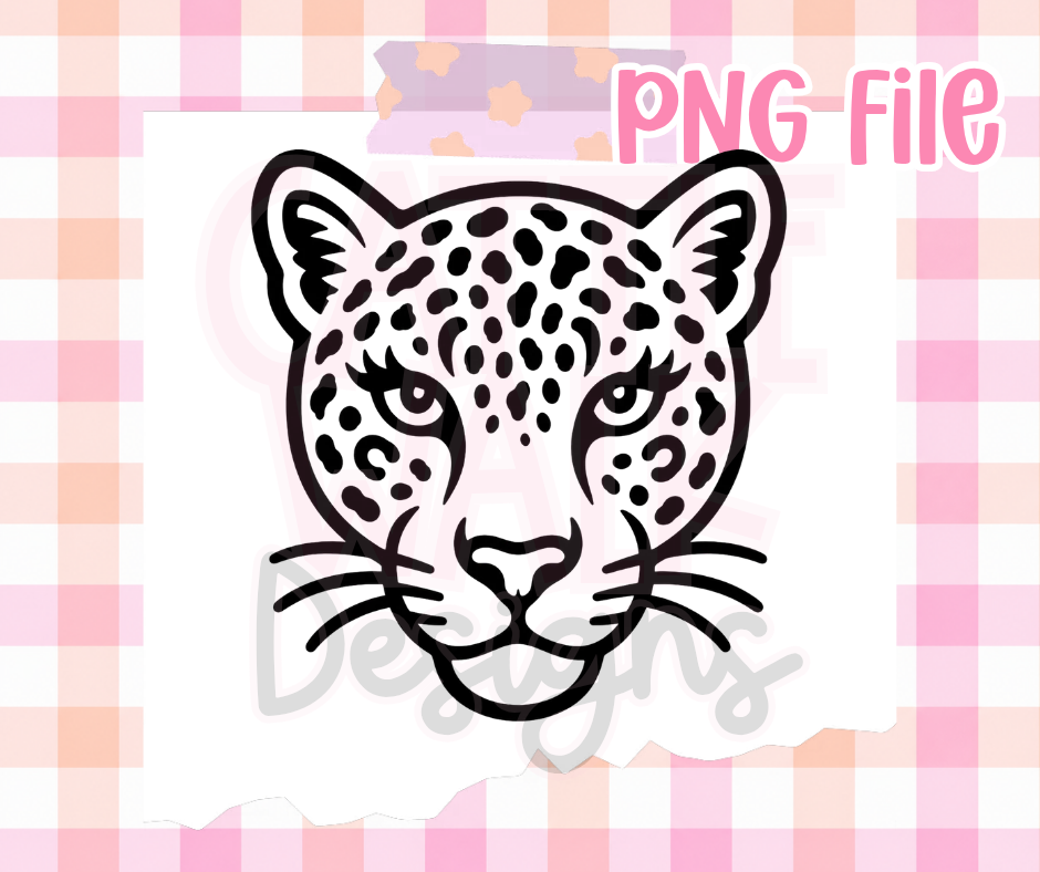 Leopard Head PNG | Girly Leopard PNG
