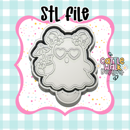 Tropical Ghost STL Freshie Mold File