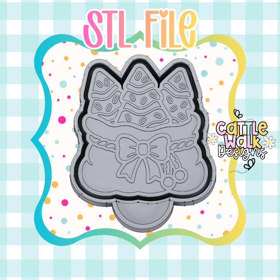 Christmas Tree Gift Bag STL File | 3D Printable Mold Housing | Holiday Freshie Mold STL | Digital Download