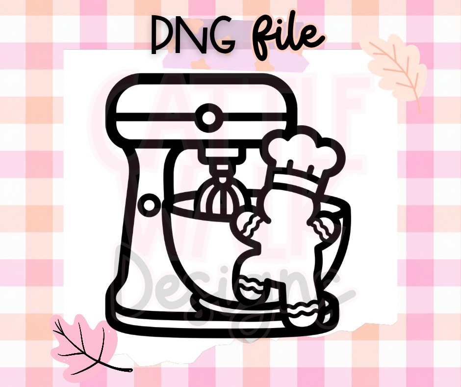 Gingerbread Baker Mixer PNG | Christmas Baking Digital Download