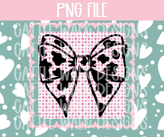 Cow Print Bow PNG – Western Girly Freshie Design Template